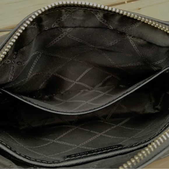 Michael Kors Jet Set East West Black Monogram Crossbody Bag Purse - Picture 14 of 16